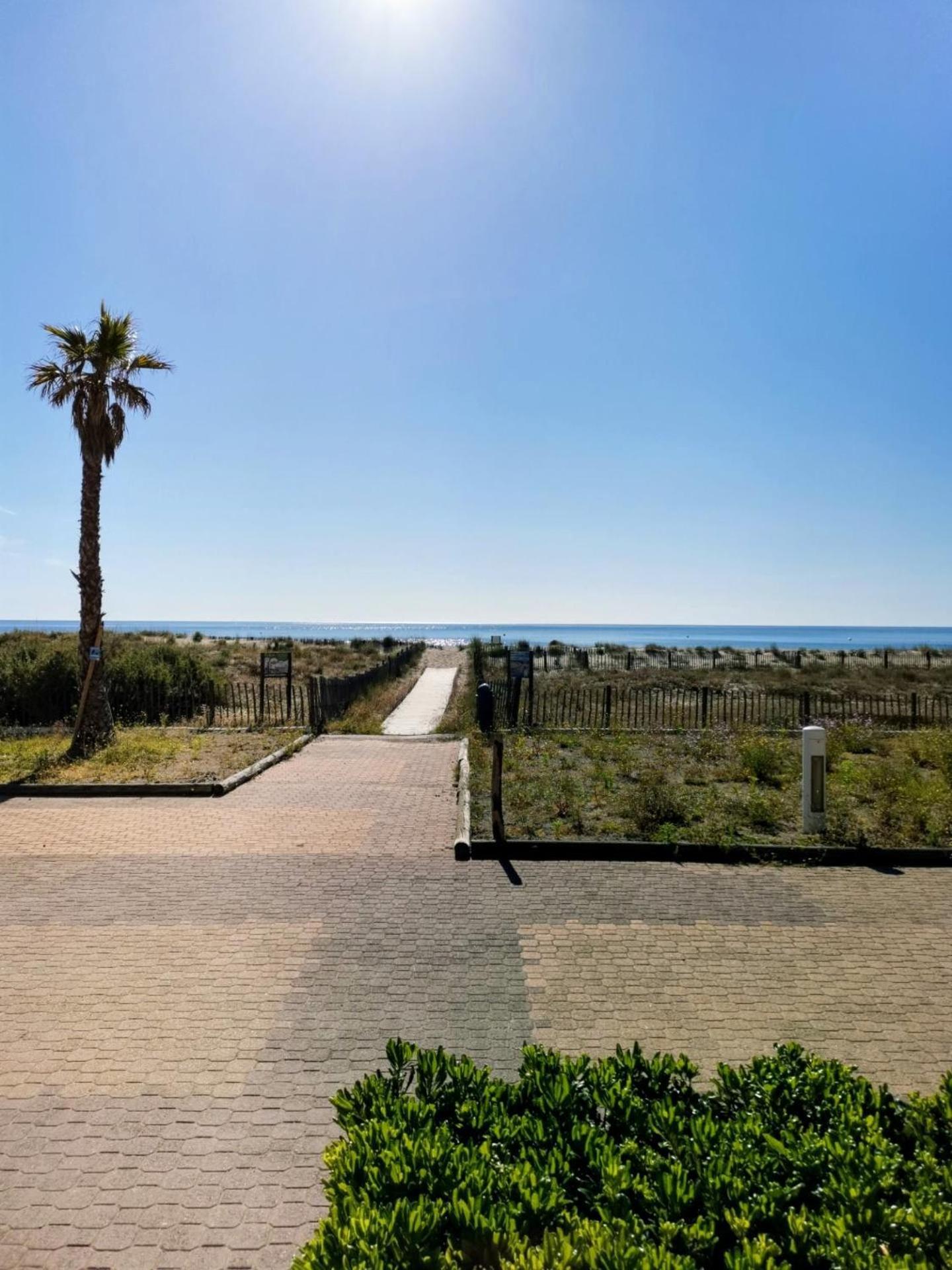 Appartement Vue Mer,Acces Direct Plage,Fibre,Clim,Parking Public Gratuit Le Barcares Luaran gambar