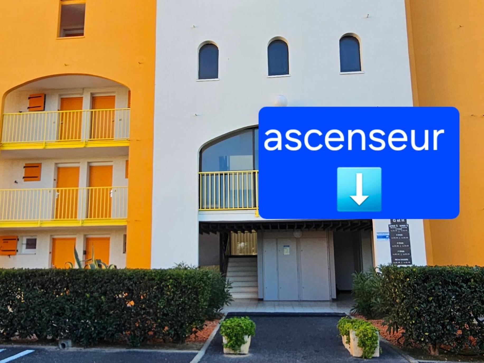 Appartement Vue Mer,Acces Direct Plage,Fibre,Clim,Parking Public Gratuit Le Barcares Luaran gambar